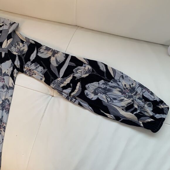 Billabong Floral Flowy Rayon Long Sleeve Tunic Mini Dress Size XS - Picture 6 of 10